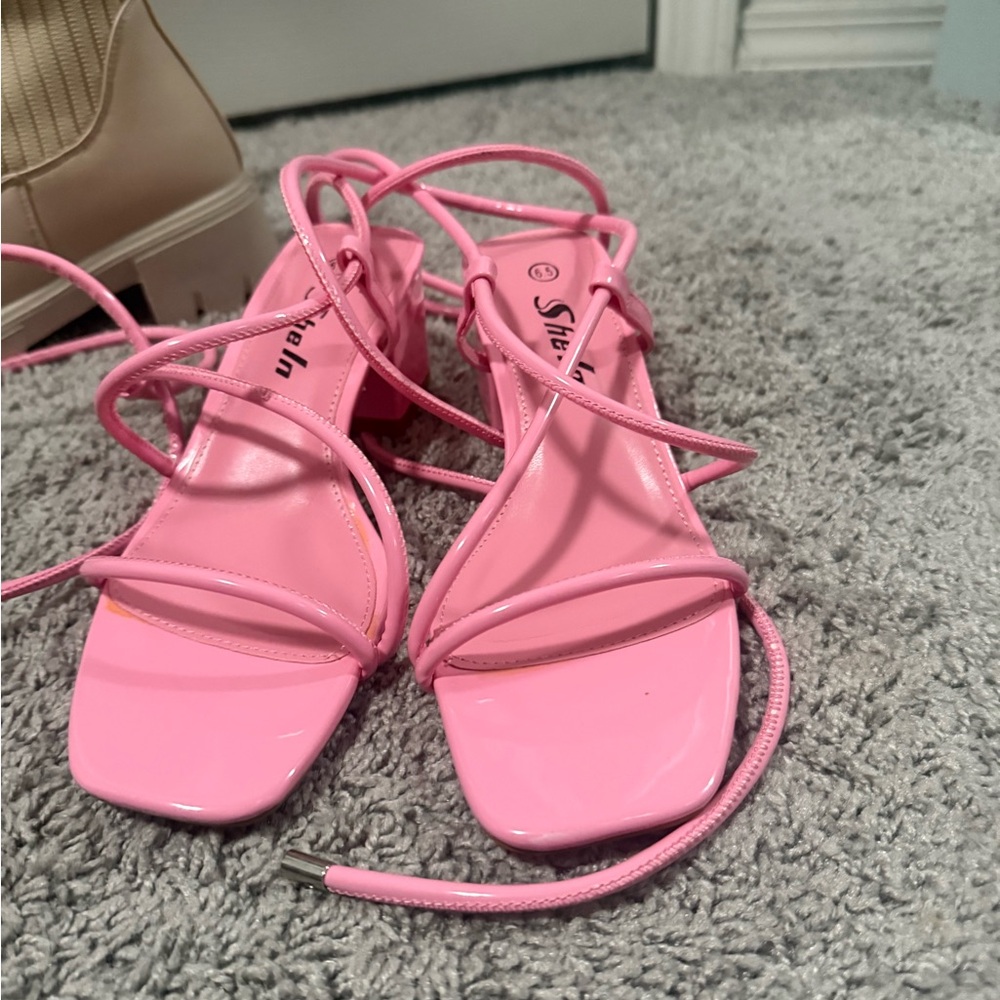 SHEIN Pink Strappy Heels